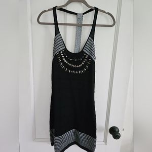 Black beaded tank dress. Size M made by Do & Be.